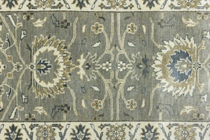 Taupe Floral Osh Chobi 3X8 Peshawar Oriental Runner Rug