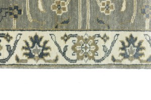 Taupe Floral Osh Chobi 3X8 Peshawar Oriental Runner Rug