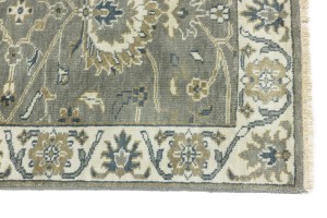 Taupe Floral Osh Chobi 3X8 Peshawar Oriental Runner Rug
