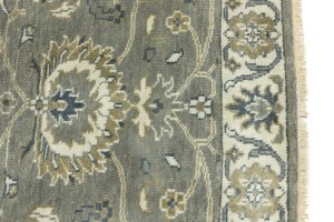 Taupe Floral Osh Chobi 3X8 Peshawar Oriental Runner Rug
