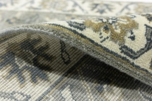 Taupe Floral Osh Chobi 3X8 Peshawar Oriental Runner Rug