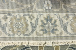 Taupe Floral Osh Chobi 3X8 Peshawar Oriental Runner Rug