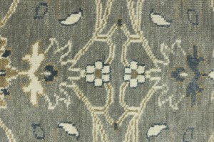 Taupe Floral Osh Chobi 3X8 Peshawar Oriental Runner Rug
