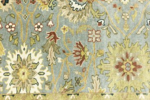 Blue-gray Floral Osh Chobi 6X9 Peshawar Oriental Rug