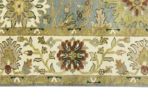 Blue-gray Floral Osh Chobi 6X9 Peshawar Oriental Rug