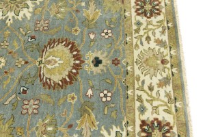 Blue-gray Floral Osh Chobi 6X9 Peshawar Oriental Rug