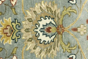 Blue-gray Floral Osh Chobi 6X9 Peshawar Oriental Rug