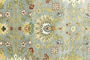 Blue-gray Floral Osh Chobi 6X9 Peshawar Oriental Rug