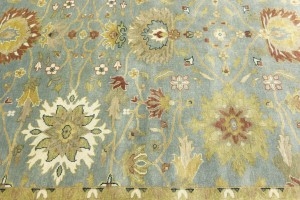 Blue-gray Floral Osh Chobi 8X10 Peshawar Oriental Rug