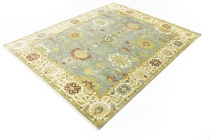Blue-gray Floral Osh Chobi 8X10 Peshawar Oriental Rug