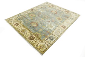 Blue-gray Floral Osh Chobi 8X10 Peshawar Oriental Rug