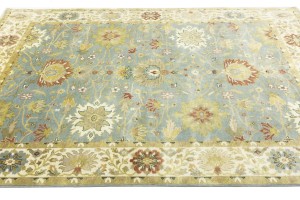 Blue-gray Floral Osh Chobi 8X10 Peshawar Oriental Rug