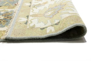Blue-gray Floral Osh Chobi 9X12 Peshawar Oriental Rug