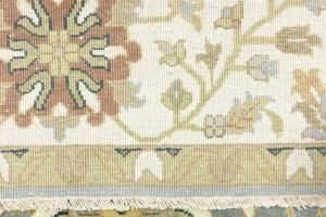 Blue-gray Floral Osh Chobi 9X12 Peshawar Oriental Rug
