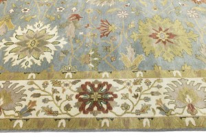 Blue-gray Floral Osh Chobi 10X14 Peshawar Oriental Rug
