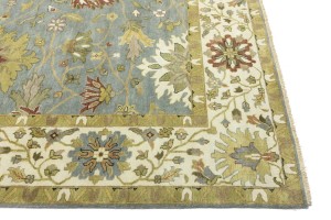 Blue-gray Floral Osh Chobi 10X14 Peshawar Oriental Rug