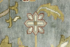 Blue-gray Floral Osh Chobi 10X14 Peshawar Oriental Rug