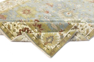 Blue-gray Floral Osh Chobi 10X14 Peshawar Oriental Rug