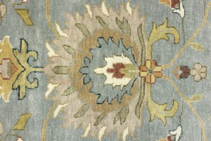 Blue-gray Floral Osh Chobi 10X14 Peshawar Oriental Rug