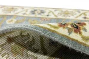 Blue-gray Floral Osh Chobi 3X8 Peshawar Oriental Runner Rug