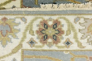 Blue-gray Floral Osh Chobi 3X8 Peshawar Oriental Runner Rug