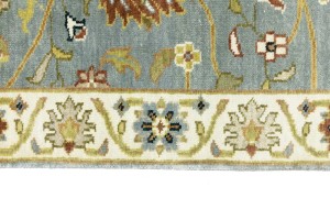 Blue-gray Floral Osh Chobi 2'5X10 Peshawar Oriental Runner Rug