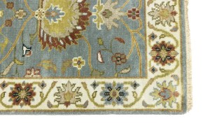 Blue-gray Floral Osh Chobi 2'5X10 Peshawar Oriental Runner Rug