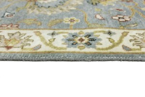 Blue-gray Floral Osh Chobi 2'5X10 Peshawar Oriental Runner Rug