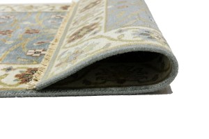 Blue-gray Floral Osh Chobi 2'5X10 Peshawar Oriental Runner Rug