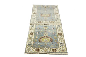 Blue-gray Floral Osh Chobi 2'5X10 Peshawar Oriental Runner Rug