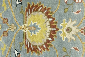 Blue-gray Floral Osh Chobi 2'5X10 Peshawar Oriental Runner Rug
