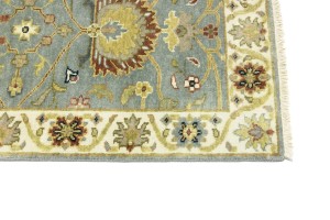 Blue-gray Floral Osh Chobi 2'5X12 Peshawar Oriental Runner Rug