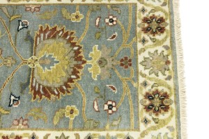 Blue-gray Floral Osh Chobi 2'5X12 Peshawar Oriental Runner Rug