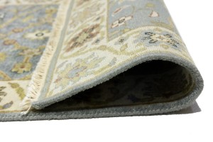 Blue-gray Floral Osh Chobi 2'5X12 Peshawar Oriental Runner Rug