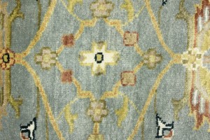 Blue-gray Floral Osh Chobi 2'5X12 Peshawar Oriental Runner Rug