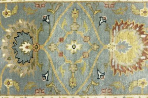 Blue-gray Floral Osh Chobi 2'5X12 Peshawar Oriental Runner Rug