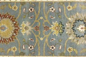 Blue-gray Floral Osh Chobi 2'5X13'9 Peshawar Oriental Runner Rug