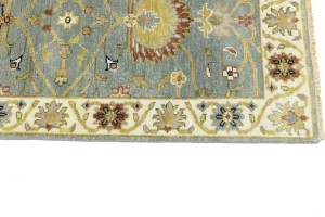 Blue-gray Floral Osh Chobi 2'5X13'9 Peshawar Oriental Runner Rug