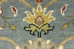 Blue-gray Floral Osh Chobi 2'5X13'9 Peshawar Oriental Runner Rug