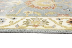 Blue-gray Floral Osh Chobi 2'5X13'9 Peshawar Oriental Runner Rug