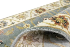 Blue-gray Floral Osh Chobi 2'5X13'9 Peshawar Oriental Runner Rug