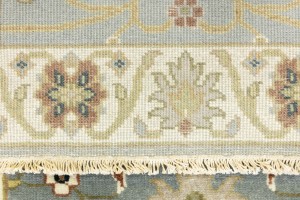 Blue-gray Floral Osh Chobi 2'5X13'9 Peshawar Oriental Runner Rug