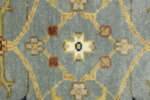 Blue-gray Floral Osh Chobi 2'5X13'9 Peshawar Oriental Runner Rug