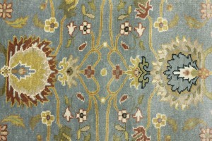 Blue-gray Floral Osh Chobi 3X13 Peshawar Oriental Runner Rug