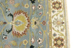 Blue-gray Floral Osh Chobi 3X13 Peshawar Oriental Runner Rug