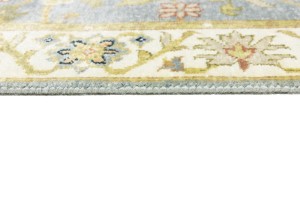 Blue-gray Floral Osh Chobi 3X13 Peshawar Oriental Runner Rug