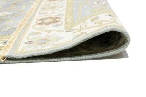 Blue-gray Floral Osh Chobi 3X13 Peshawar Oriental Runner Rug