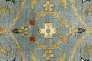 Blue-gray Floral Osh Chobi 3X13 Peshawar Oriental Runner Rug