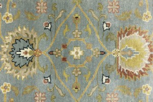 Blue-gray Floral Osh Chobi 3X13 Peshawar Oriental Runner Rug