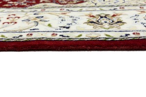 Red Floral 6X6 Indo-Nain Oriental Square Rug